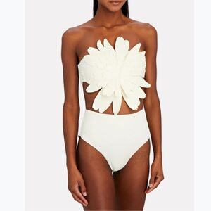 NWT Swim-She White Flower Bikini